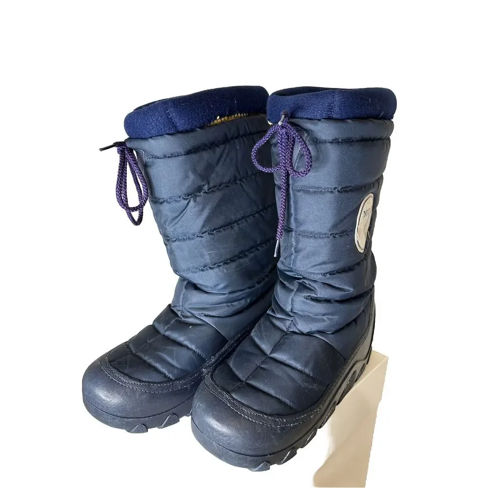 RARE VINTAGE MOON BOOTS, WOMEN'S SIZE 9, 10. Snow Ski Snowboard Shoes Navy Blue
